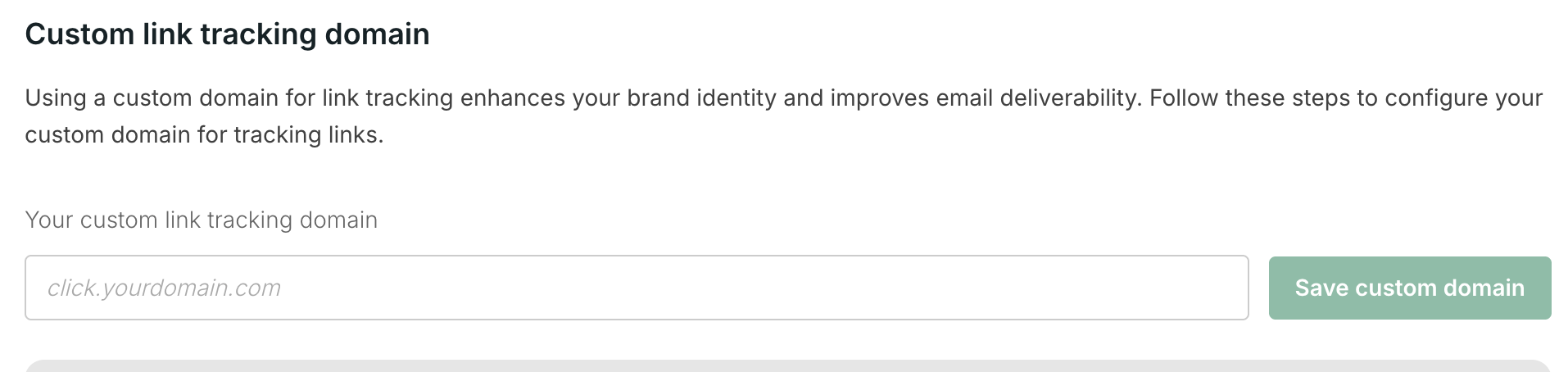 Ajuste del dominio personalizado para el tracking de enlaces en el panel