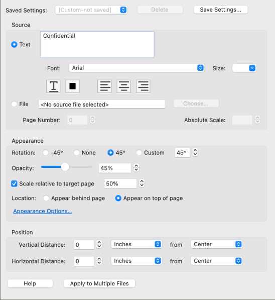 modifying the appearance of the watermark